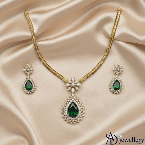 Imperial Evergreen Drop Necklace Set