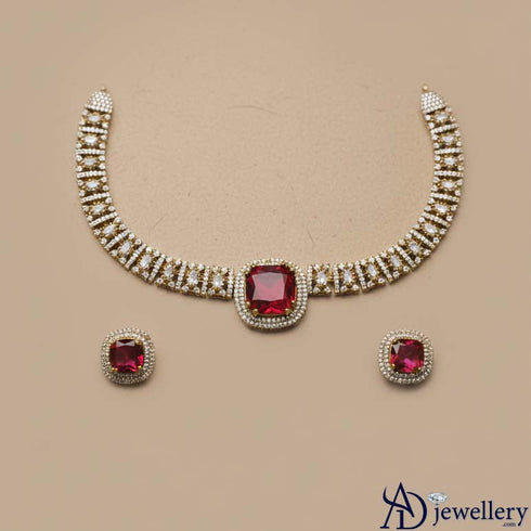 Ruby Red Necklace Set