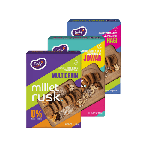 Early Foods Pack of 3 All Millet Rusks