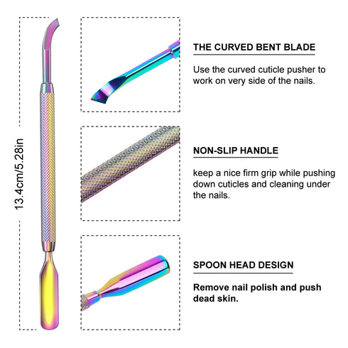 Shills Professional Rainbow Cuticle Pusher S-505