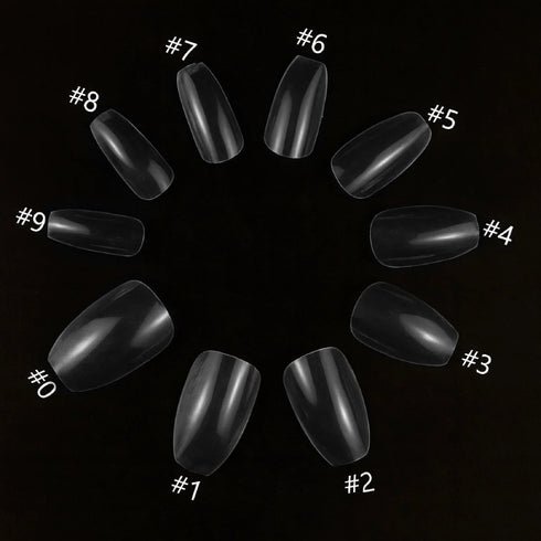 Shills Professional PKT 500pcs Short Ballet Nail Tips Clear