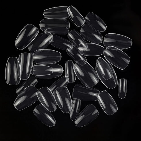 Shills Professional PKT 500pcs Short Ballet Nail Tips Clear