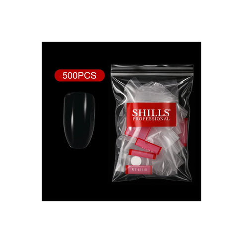 Shills Professional PKT 500pcs Short Ballet Nail Tips Clear