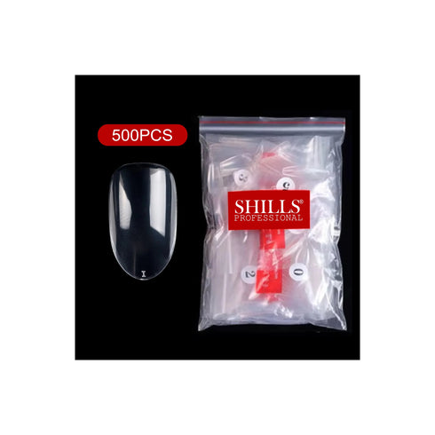 Shills Professional PKT 500pcs Short Oval Nail Tips Clear