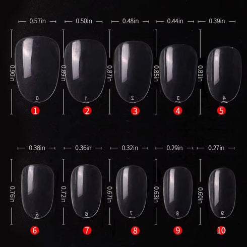 Shills Professional PKT 500pcs Short Round Shape Nail Tips Clear