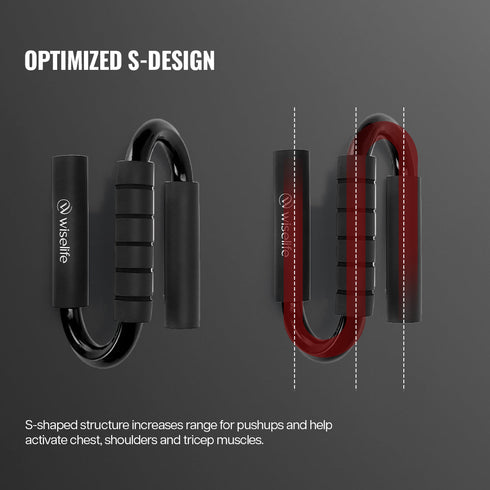Wiselife S-Shape Push-Up Bar