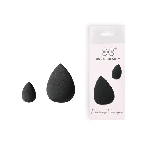 Boujee Beauty 2Pcs Black Makeup Sponge Set