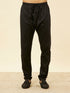 Manyavar Charcoal Black Bel Buti Patterned Kurta Set