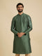 Manyavar Forest Green Sequinned Embroidered Bel Buti Patterned Kurta Set