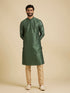 Manyavar Forest Green Sequinned Embroidered Bel Buti Patterned Kurta Set