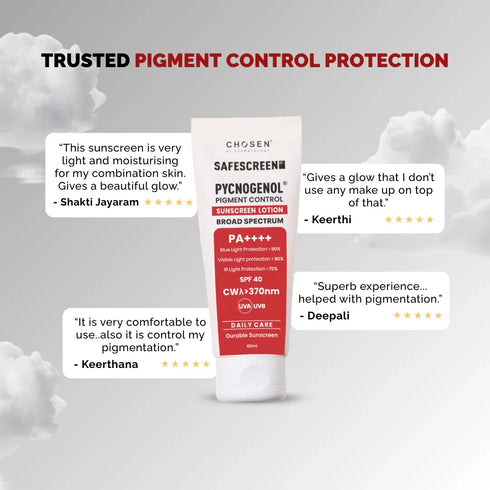 Chosen SAFESCREEN Pycnogenol Pigment Control Sunscreen Lotion SPF 40