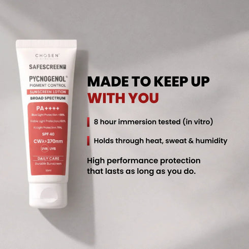 Chosen SAFESCREEN Pycnogenol Pigment Control Sunscreen Lotion SPF 40