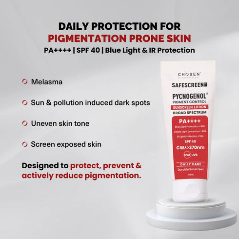 Chosen SAFESCREEN Pycnogenol Pigment Control Sunscreen Lotion SPF 40