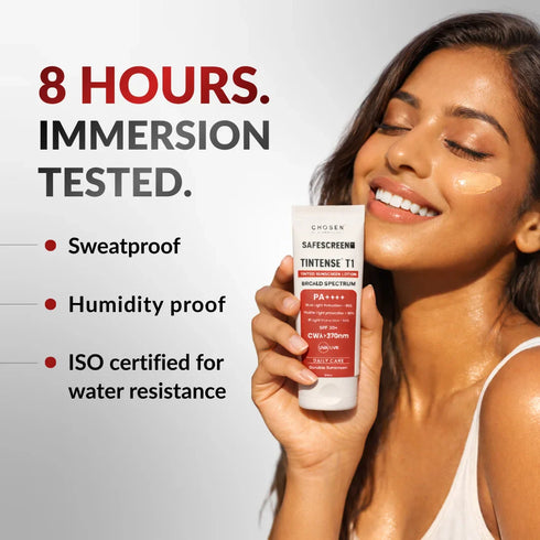 Chosen SAFESCREEN TINTENSE T1 Bisque Tinted Sunscreen Lotion PA SPF 30