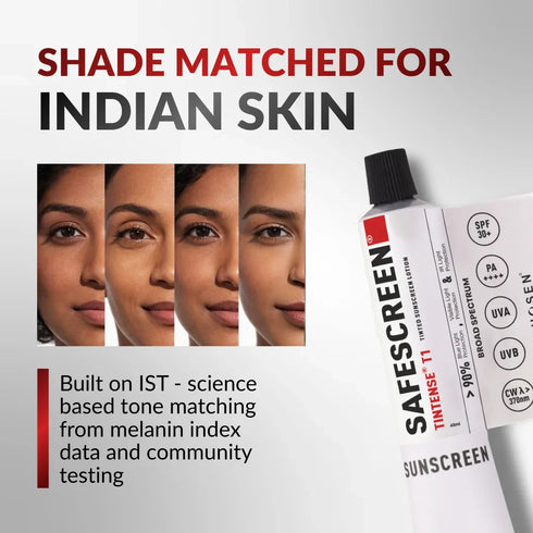 Chosen SAFESCREEN TINTENSE T1 Bisque Tinted Sunscreen Lotion PA SPF 30