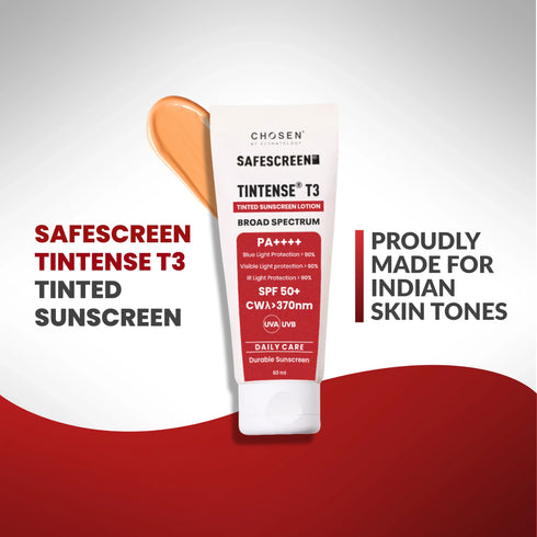 Chosen SAFESCREEN TINTENSE T3 Beige Tinted Sunscreen Lotion PA SPF 50
