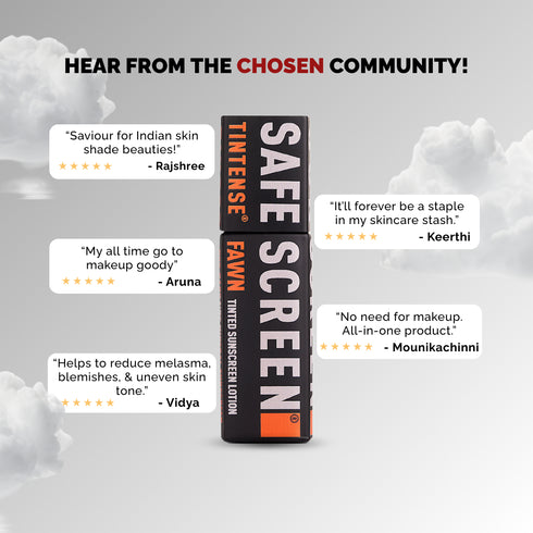 Chosen SAFESCREEN TINTENSE Fawn Tinted Sunscreen Lotion SPF 50