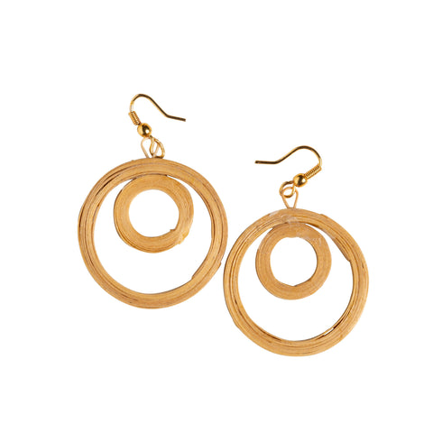 Bamboo India Double Circle Earrings