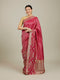 Mohey Dark Pink Zari Embroidered Bridal Saree