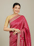 Mohey Dark Pink Zari Embroidered Bridal Saree
