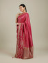 Mohey Dark Pink Zari Embroidered Bridal Saree