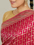 Mohey Dark Pink Zari Embroidered Bridal Saree