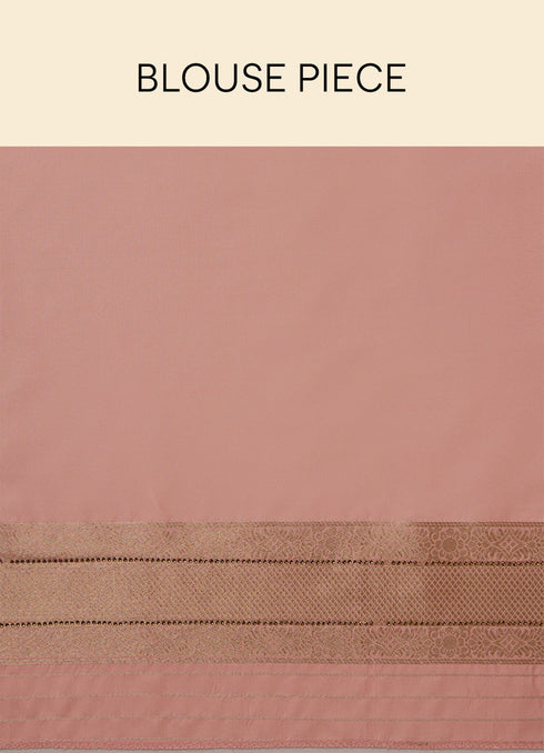 Mohey Coral Pink Buta Motif Saree