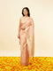 Mohey Coral Pink Buta Motif Saree