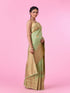 Mohey Pista Green Sparkle Saree