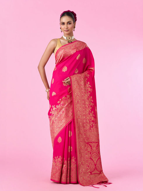 Mohey Pink Elegance Traditional Saree