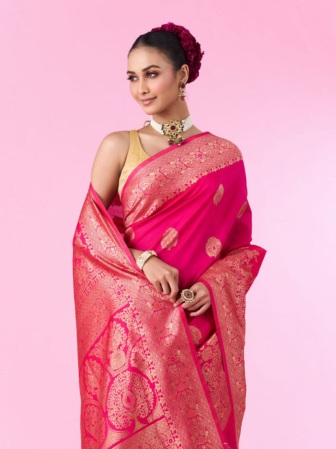 Mohey Pink Elegance Traditional Saree