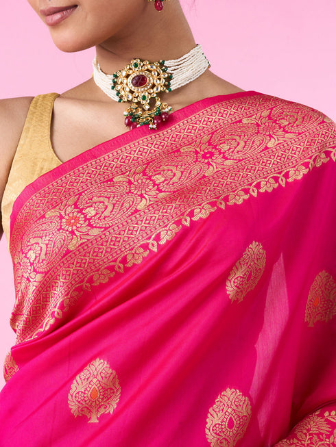 Mohey Pink Elegance Traditional Saree
