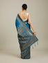 Mohey Teal Blue Patterned Saree