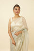 Mohey Green Lily Saree with Chevron Patterned Borders