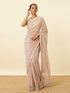 Mohey Lilac Saree with Mirror Work and Ornate Borders