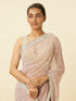 Mohey Lilac Saree with Mirror Work and Ornate Borders