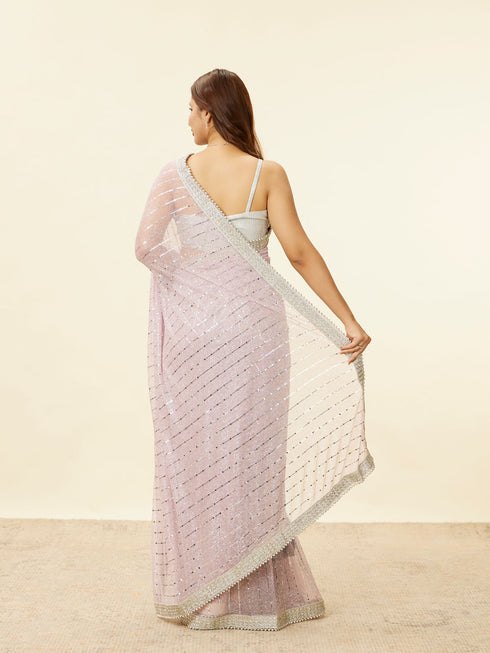Mohey Carnation Pink Sequin Work Saree