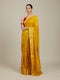 Mohey Mustard Yellow Buta Embroidered Saree with Scalloped Borders