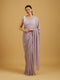 Mohey Dazzling Purple Georgette Saree