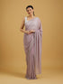 Mohey Dazzling Purple Georgette Saree