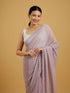 Mohey Dazzling Purple Georgette Saree