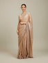 Mohey Beige Saree with Mirror Work