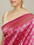 Mohey Dark Pink Zari Weaved Saree