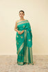 Mohey Turquoise Green Saree with Peacock Patterns