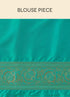 Mohey Turquoise Green Saree with Peacock Patterns