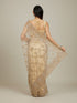 Mohey Warm Beige Bel Buti Patterned Stone Work Saree