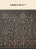 Mohey Midnight Blue Paisley Embroidered Sequined Saree