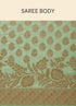 Mohey Pista Green Floral Zari Work Saree