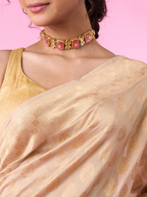 Mohey Elegant Beige Gifting Saree
