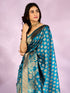 Mohey Elegant Cerulean Blue Tradition Saree